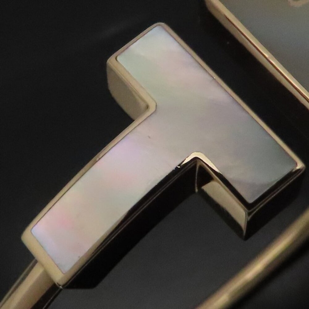 TIFFANY&Co. Tiffany T Wire Bangle Wide Mother-of-Pearl 18K Rose Gold Women's ... - Picture 6 of 10